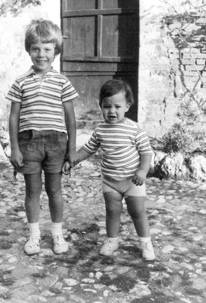 Paolo Emilio e Marco a Castelluccio nel 1962